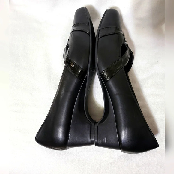 Beacon Comfort-Well Black Elsa Block Heel Retro Slip On Career Loafers 10M NWOB - Picture 5 of 8
